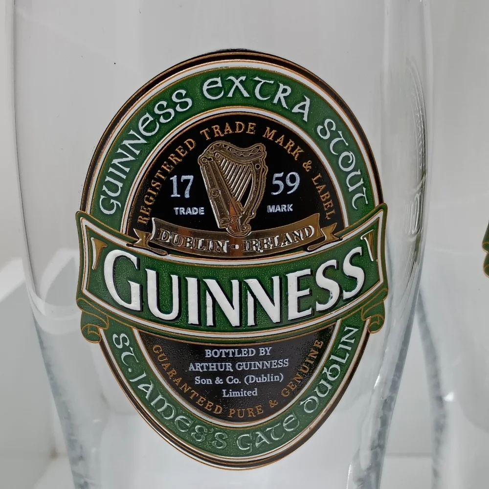 Guinness Extra Stout, Clear Pint Glass Set